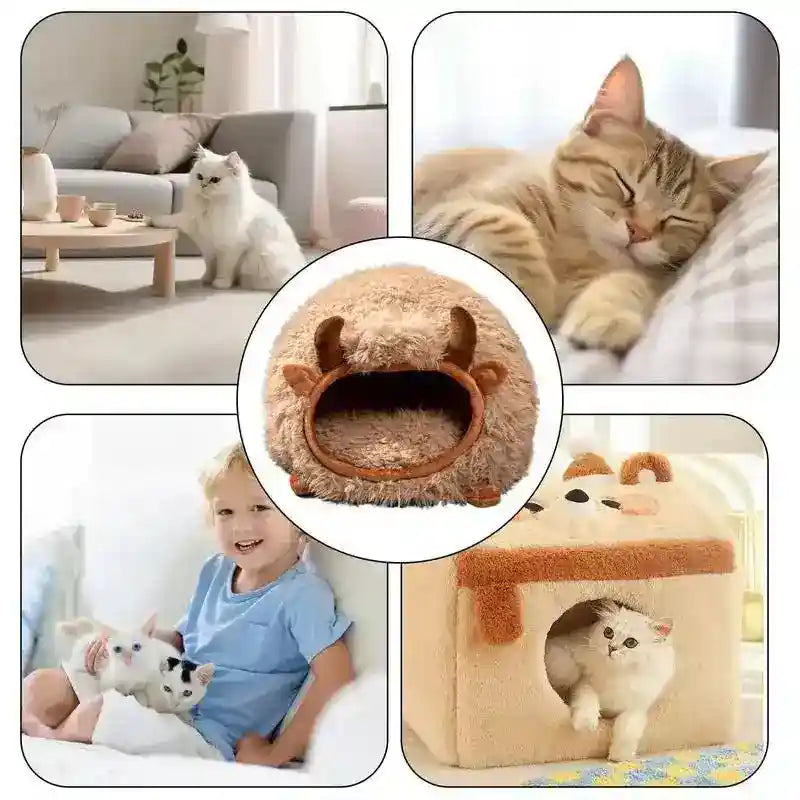 Cuccia per Gatti Yak - Cat Cave Morbida e Calda con Copertura by Dog Moda