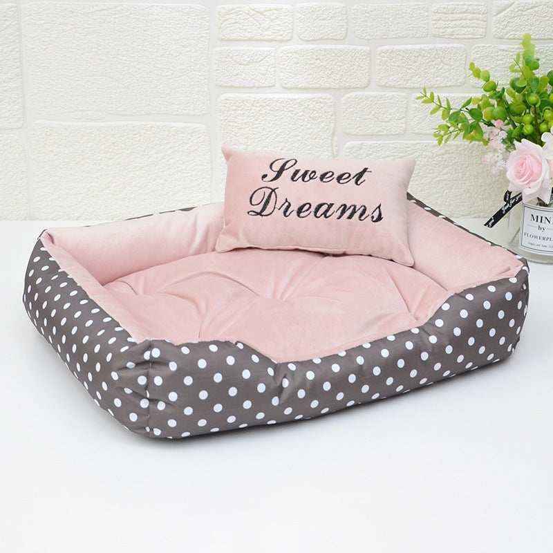 Cuccia per Cani "Sweet Dreams" con Cuscino Double Face e Fantasia Pois by Dog Moda