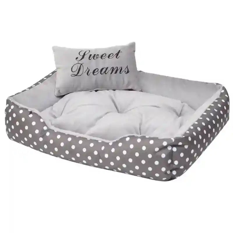 Cuccia per Cani "Sweet Dreams" con Cuscino Double Face e Fantasia Pois by Dog Moda