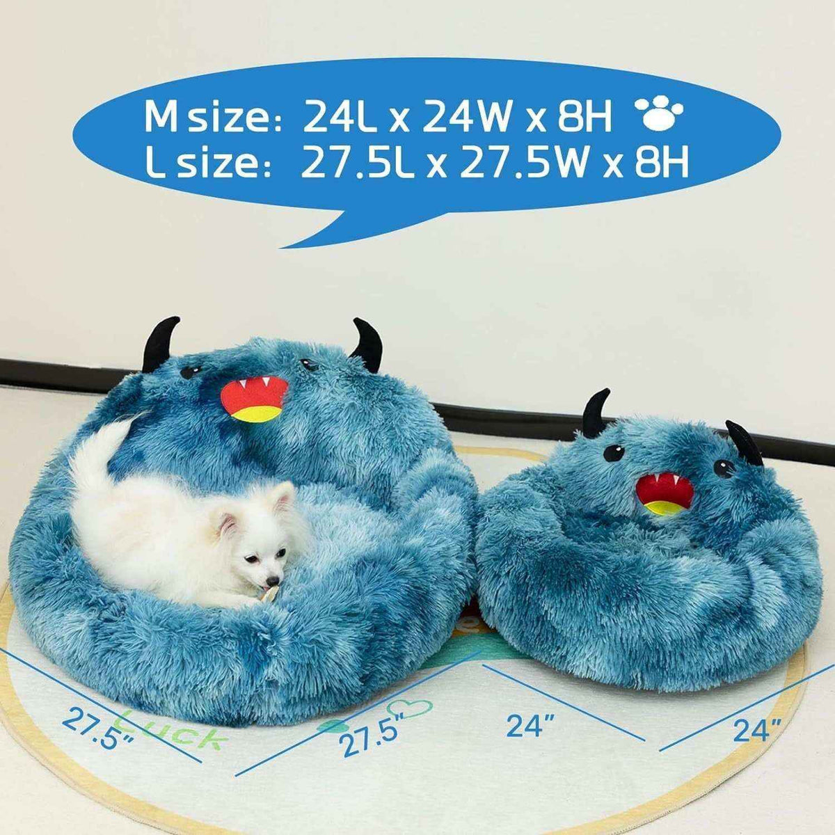 Cuccia Pelosa "Monster" per Cani e Gatti β Calda e Morbida by Dog Moda