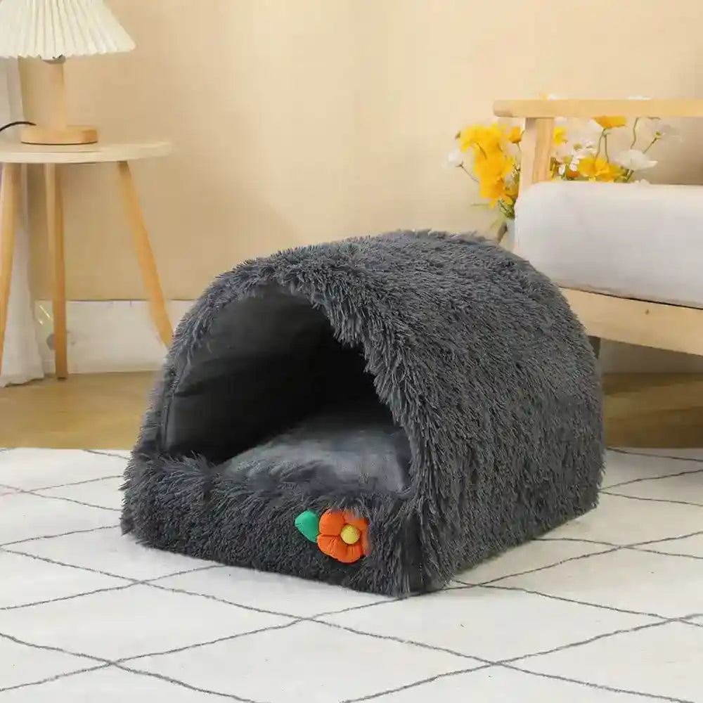 Cuccia Grotta in Pile per Gatti e Cani Piccoli β Morbida & Calda by null