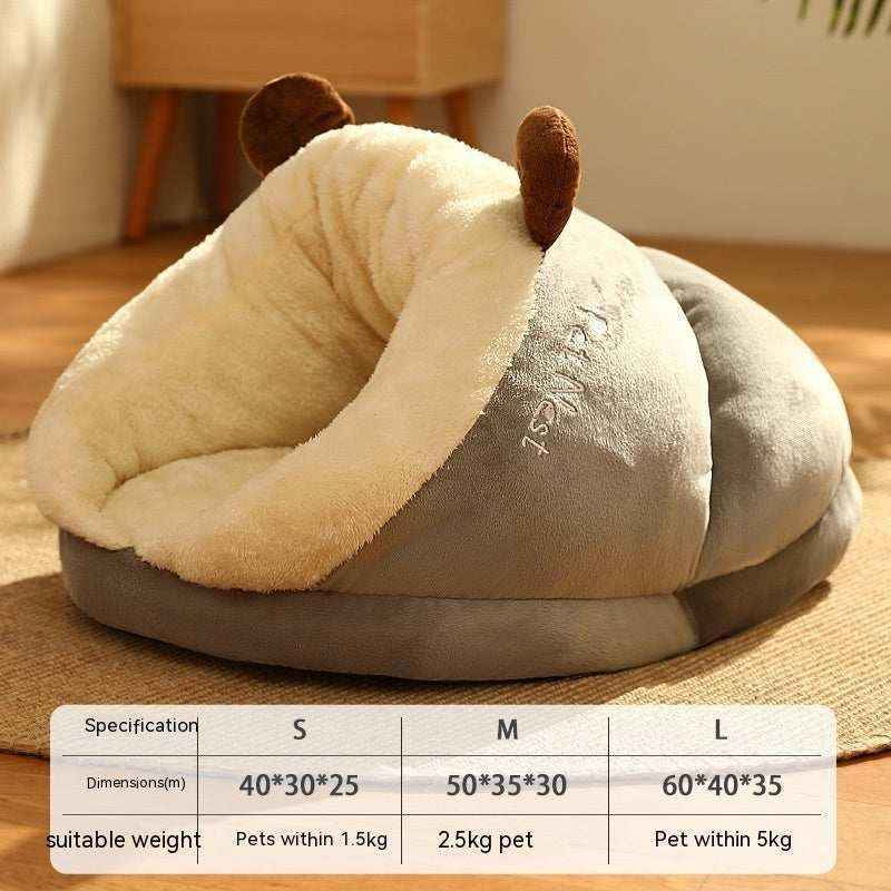 Cuccia Imbottita per Cani e Gatti "Elk" con Design Cornetti di Renna by Dog Moda