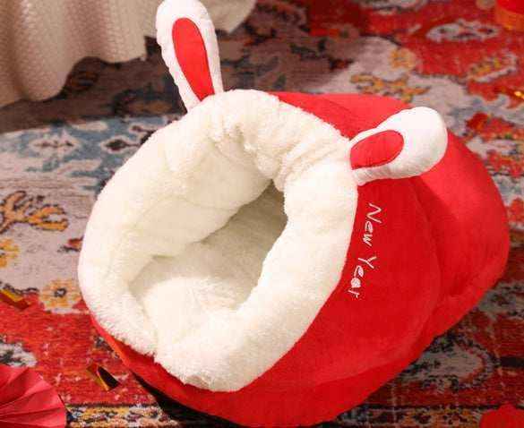 Cuccia Imbottita per Cani e Gatti "Elk" con Design Cornetti di Renna by Dog Moda