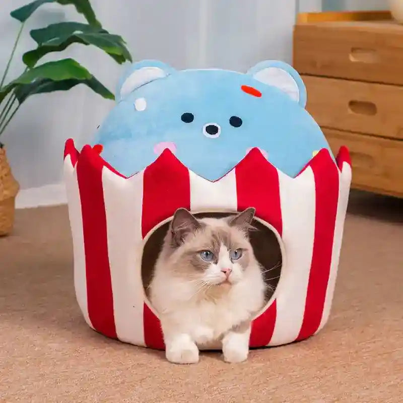 Cuccia per gatti e cani piccoli "PopCorn" – Design Unico e Accogliente by Dog Moda