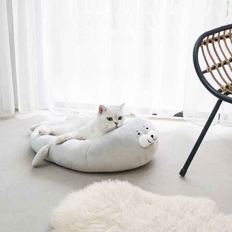 Cuccia per cani e gatti "Foca" rotonda con fondo antiscivolo by Dog Moda