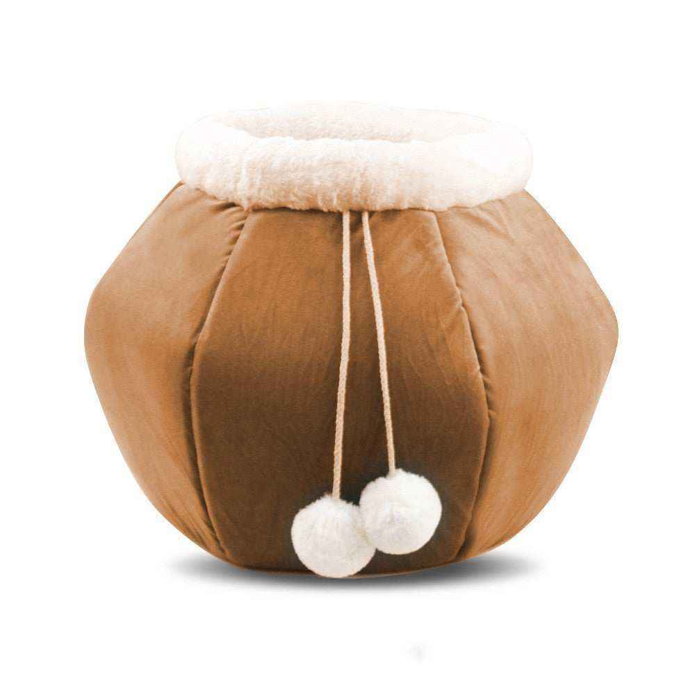 Cuccia per Gatti "Sacco Nanna" Esagonale con Coulisse e PonPon by Dog Moda