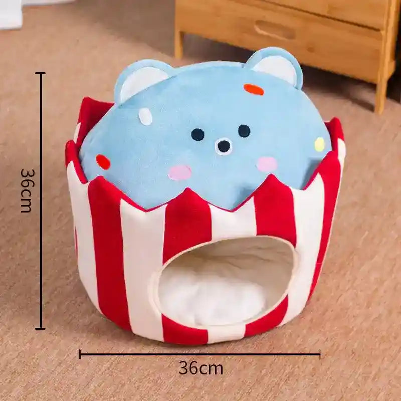 Cuccia per gatti e cani piccoli "PopCorn" – Design Unico e Accogliente by Dog Moda