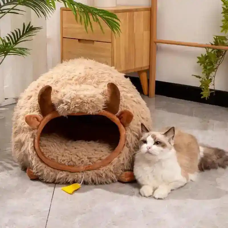 Cuccia per Gatti Yak - Cat Cave Morbida e Calda con Copertura by Dog Moda
