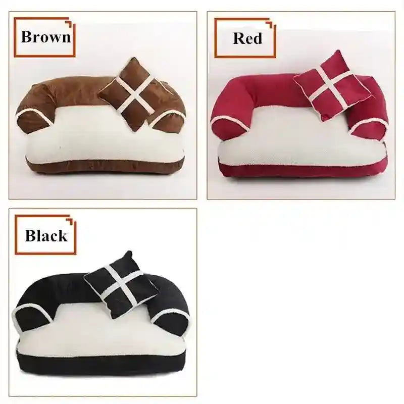 Cuccia Cane Gatto con Schienale Sfoderabile - 3 Colori by Dog Moda