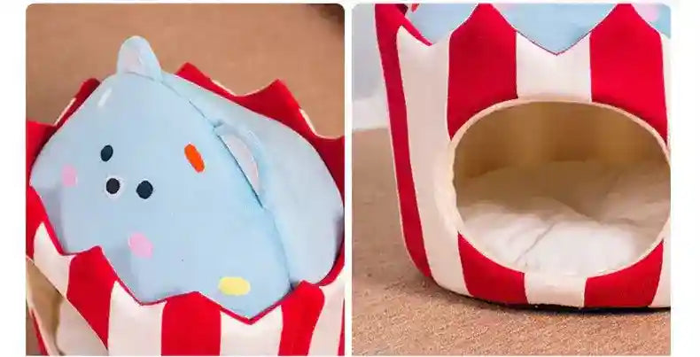Cuccia per gatti e cani piccoli "PopCorn" – Design Unico e Accogliente by Dog Moda