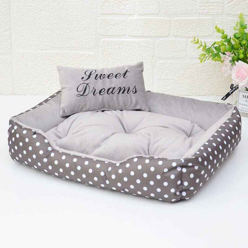 Cuccia per Cani "Sweet Dreams" con Cuscino Double Face e Fantasia Pois by Dog Moda