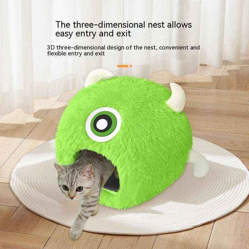 Cuccia Riscaldante per Cani e Gatti con Timer e USB – Modello Ananas o Mostro